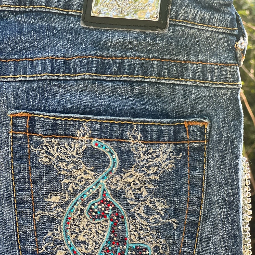 Baby Phat Blue Jeans with Embroidery